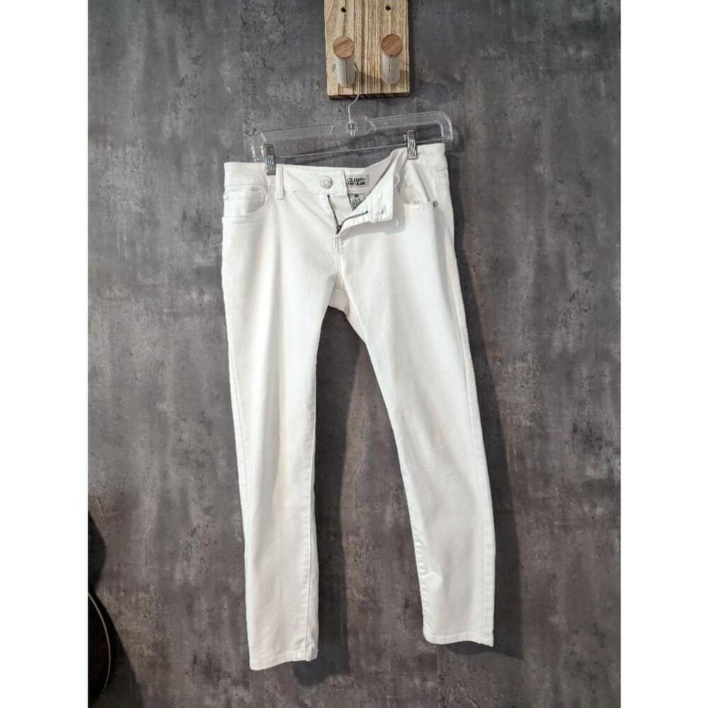 Women's Celebrity Pink White Skinny Jeans Size 9